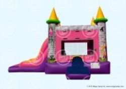 Single Lane Princess bouncer Slide Combo Dry no pool