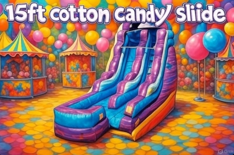 15' Cotton Candy Dry Slide Dry
