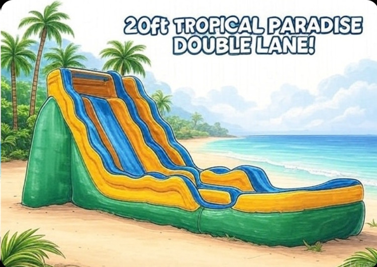 20  Tropical Paradise Dual Lane W/Pool