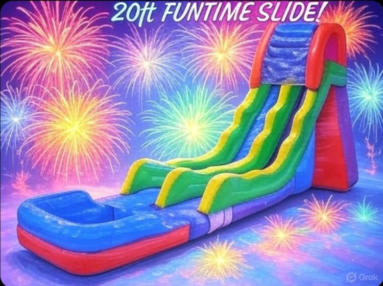 20' Fun Time Slide With Pool