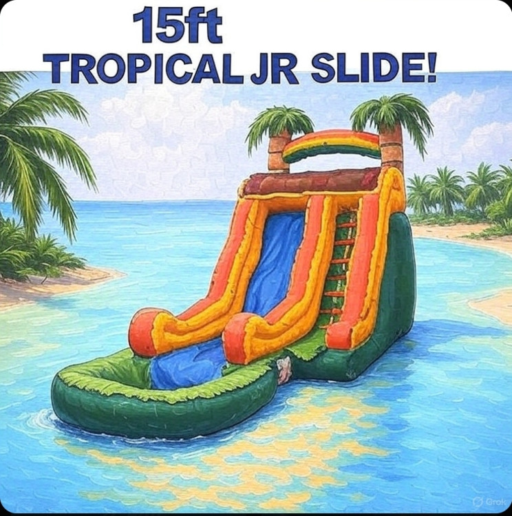 15' Tropical Slide Wet w/Pool