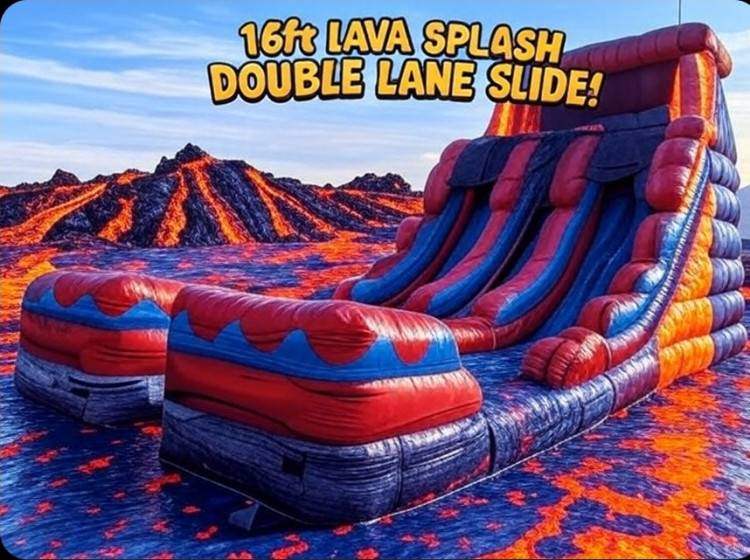 16' Lava Splash Double Lane Dry