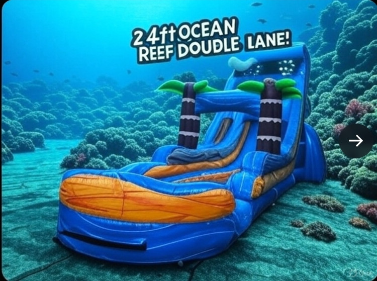 24' Ocean Reef Double Lane Slide Dry