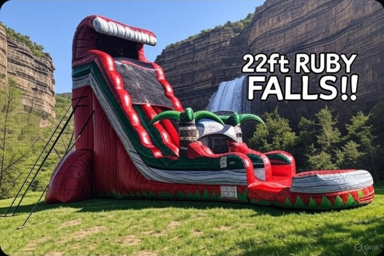22' Ruby Falls Water Slide with Pool