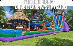 27' Tiki Plunge Double Lane w/ Slip N Slide