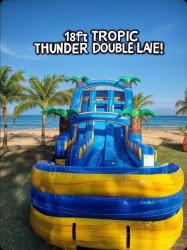 18' Tropic Thunder Double Lane waterslide